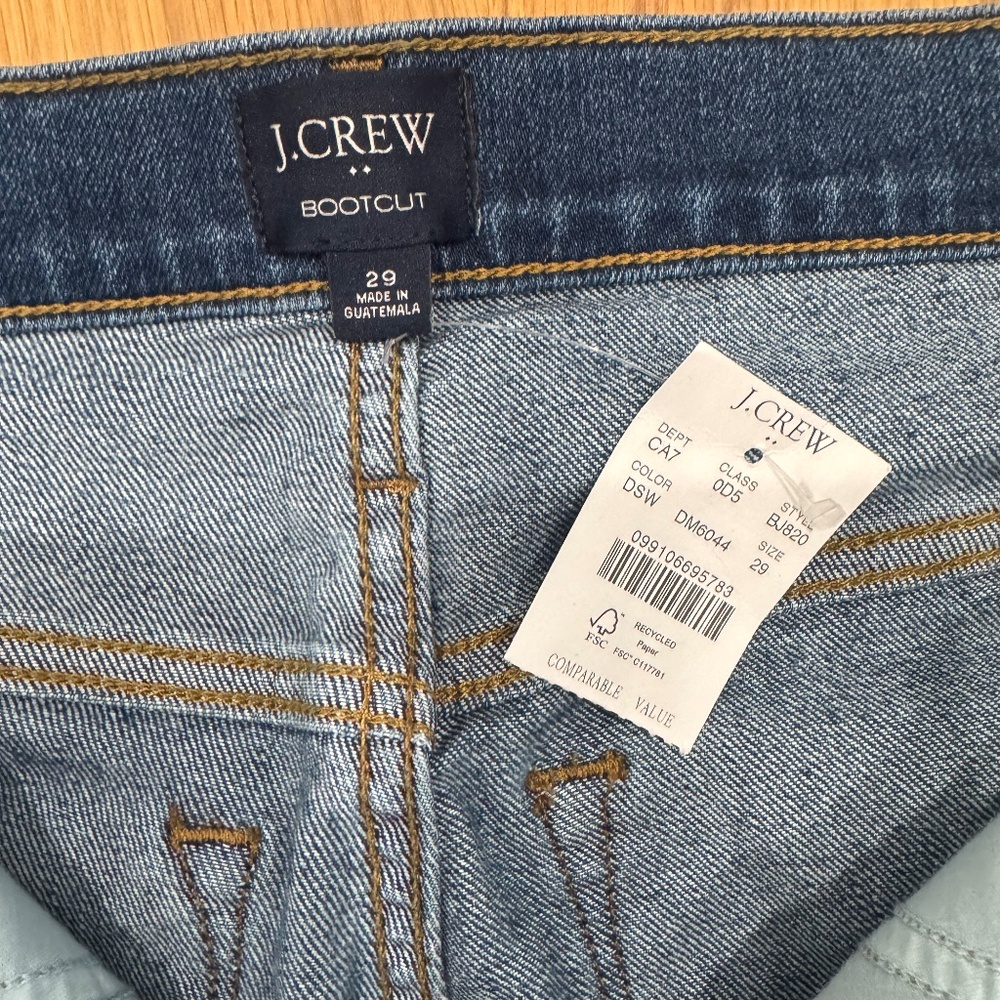 Women's J. Crew All Day Stretch Boot Cut Jeans Size 29 NWT
